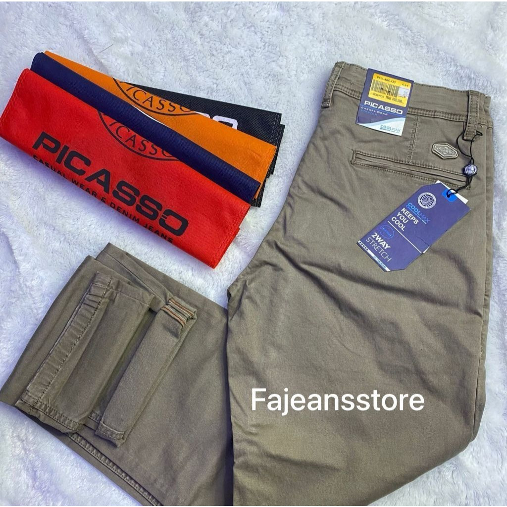 PICASSO - Celana Chino Pria Picasso Slimfit - Celana Panjang Pria Chinos Picasso original