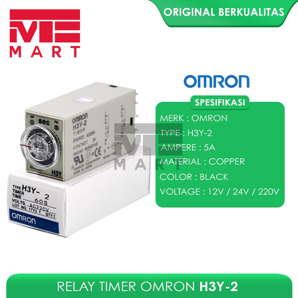 TIMER DELAY RELLAY H3Y H3Y-2 DPDT RELAY H3Y2 OMRON