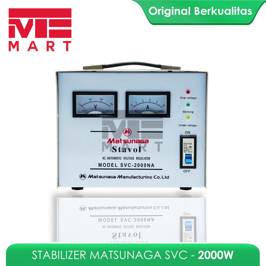 STABILIZER STAVOLT MATSUNAGA SVC-2000W VOLTAGE / STAVOLT MTS SVC 2000 WATT / STAVOL 2000 W