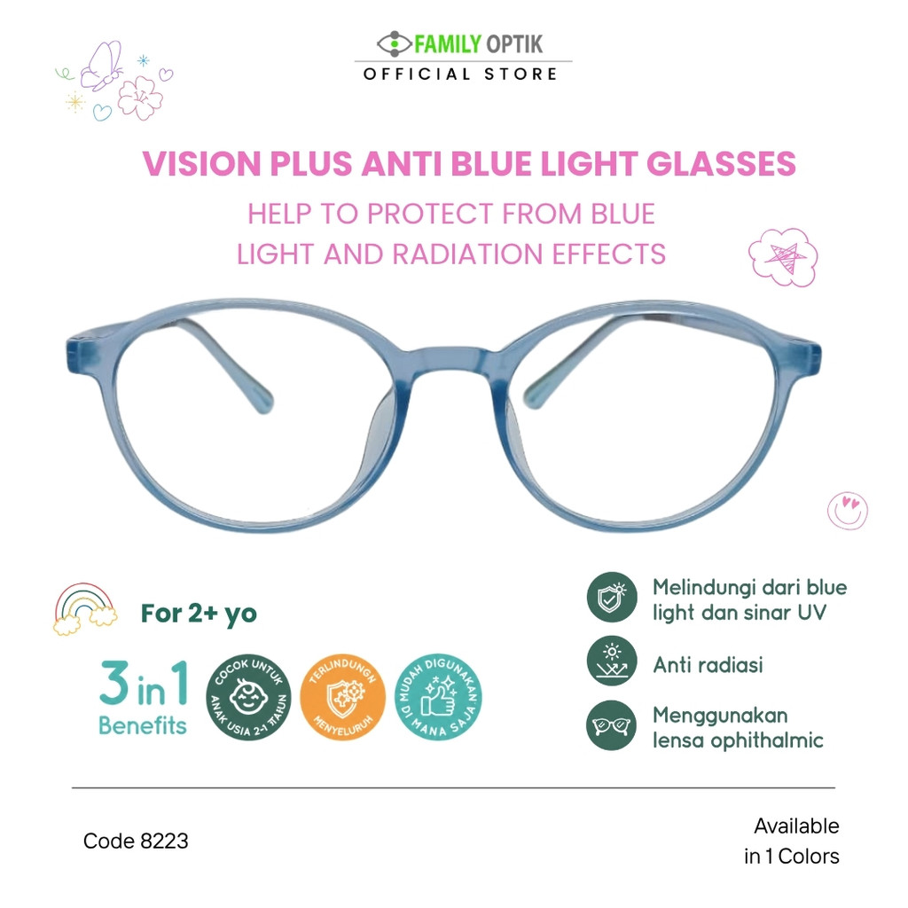 Family Optik - Kacamata Anak Antiradiasi Minikids 8223