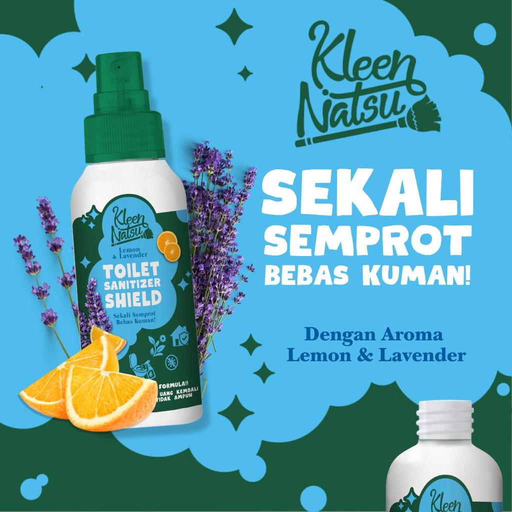 TOILET SEAT SANITIZER & HAND SPRAY KLEENNATSU (PAKET HEMAT) Pengharum Kamar Mandi Aroma Terapi Desinfektan Pembersih Dudukan WC Easy To Use untuk Traveling Disinfectant Pembasmi Bakteri Virus Kuman Antibacterial Bau & Jamur Not Wiselie Toilet Cleaner