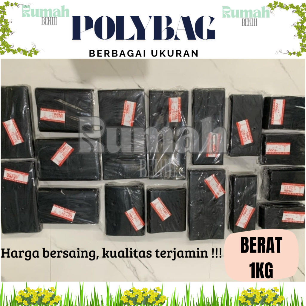 1kg - Polybag Tanaman Lengkap Plastik Polybag / Polybag Tanaman