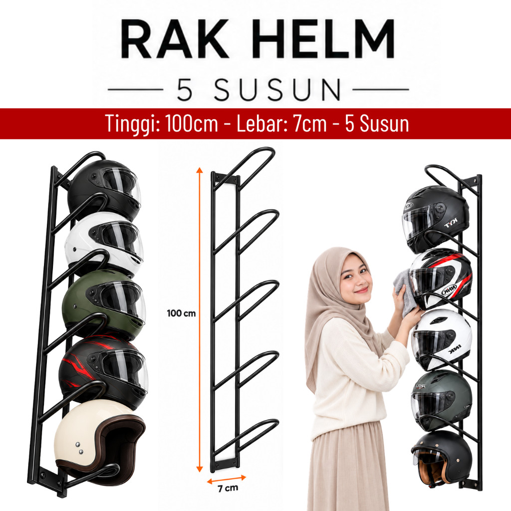 RAK HELM SUSUN RAK HELM GANTUNG RAK GANTUNGAN HELM SUSUN TERMURAH TERLARIS