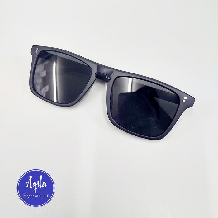 PENGIRIMAN INSTAN Kacamata sunglasses hitam pria 410 - Hitam doff