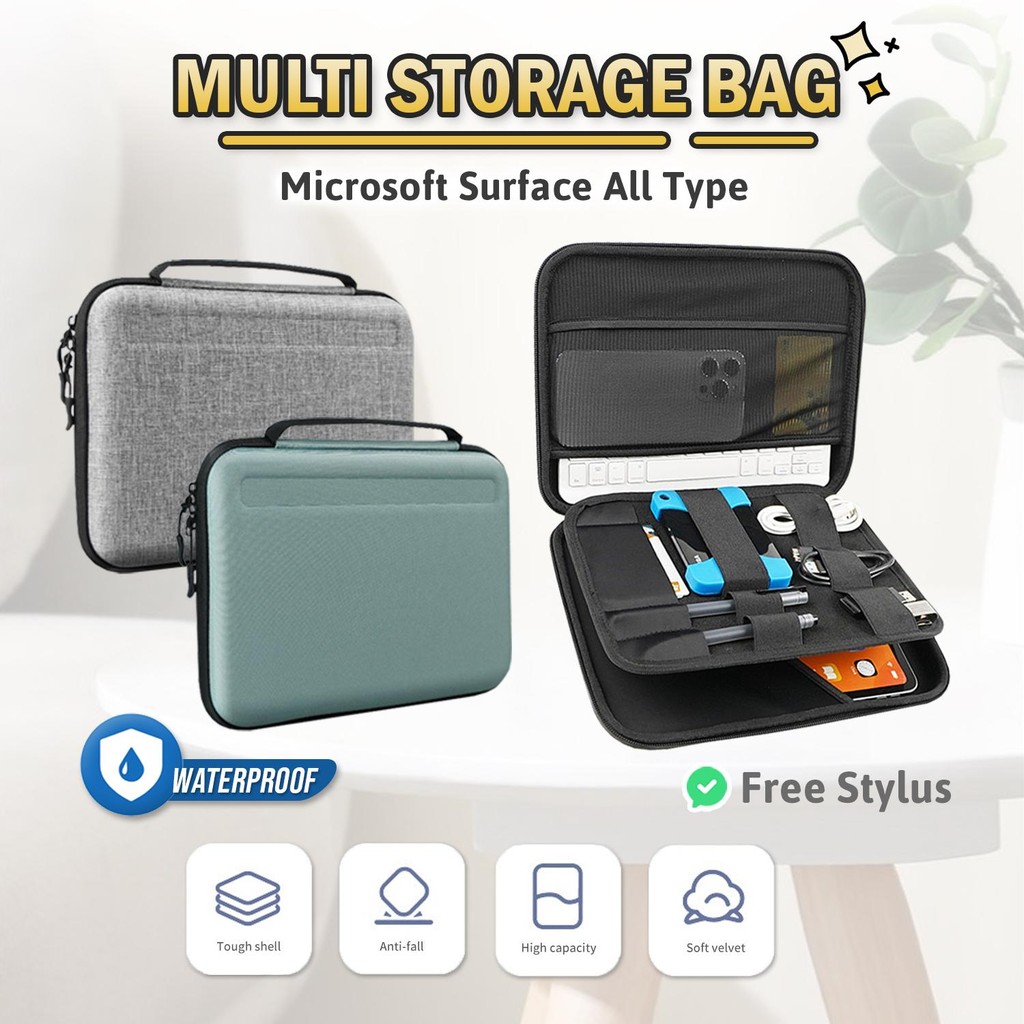 Sleeve Military For Surface Hard Case Folio Organize Bag Casing For Microsoft Surface GO 1 2 3 Pro 4