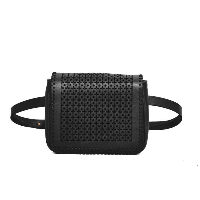 ELLA & GLO Priscilla Black Belt Bag - Tas Pinggang Wanita