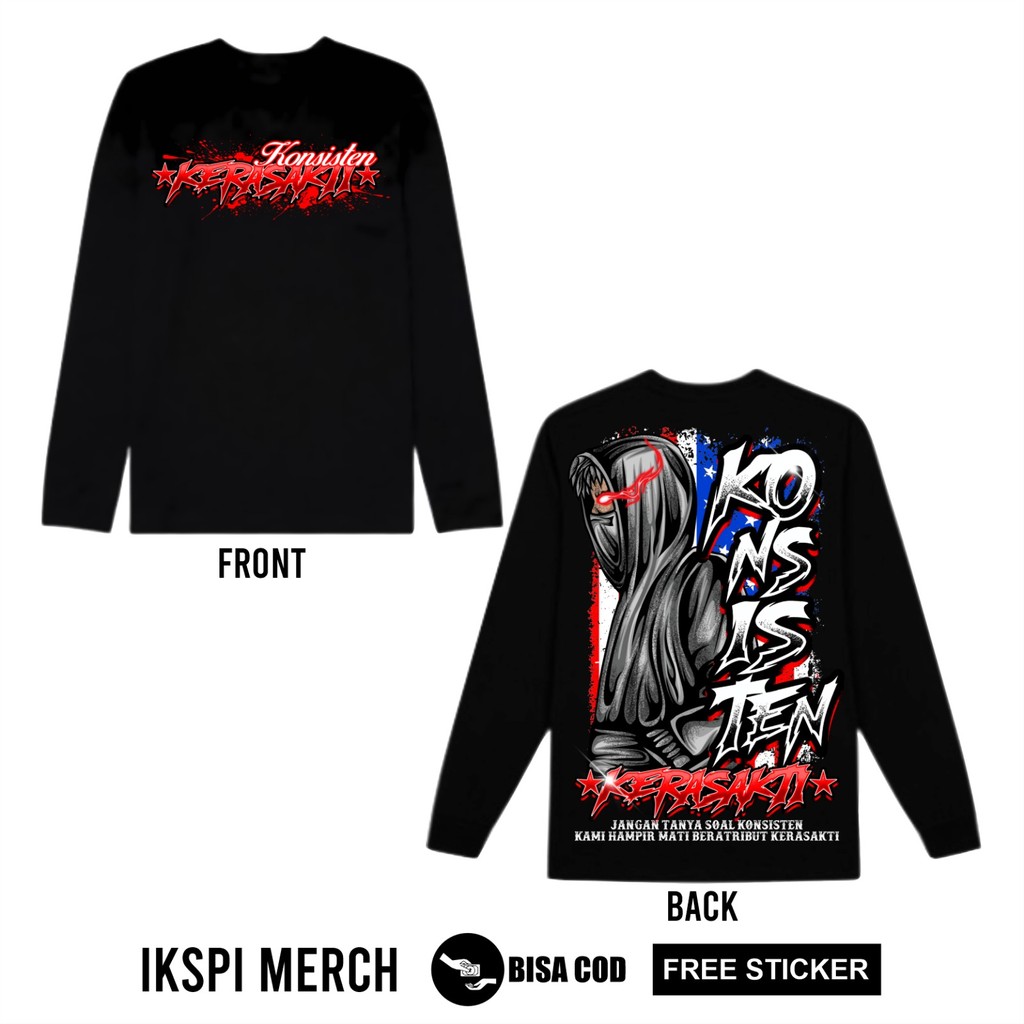 KAOS LENGAN PANJANG IKSPI KONSISTEN JANGAN TANYA SOAL KONSISTEN T-SHIRT LONGSLEEVE IKSPI - KAOS LENG