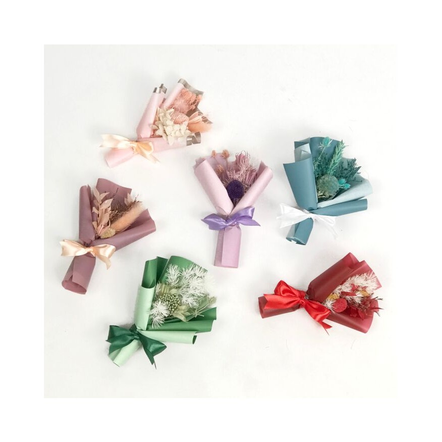 Bouquet Preserved Flower Mini Buket Bunga Kering Kecil Rangkaian Florist Bandung Ready Stock
