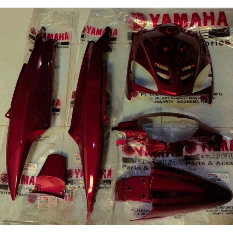Body alus mio sporty merah marun bodi fulset mio sporty merah maroon original Yamaha
