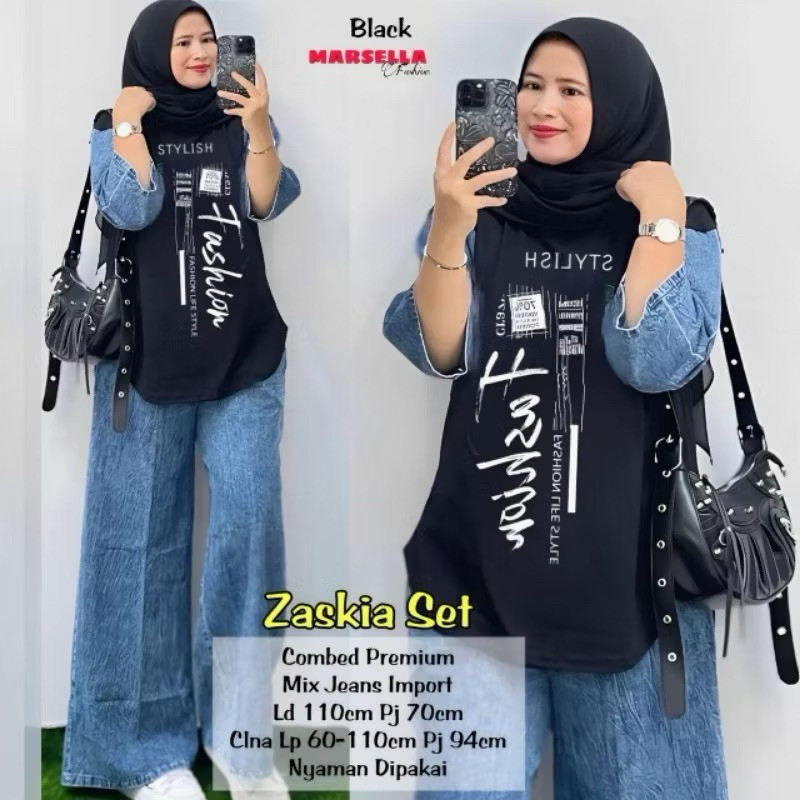 BRIGIXSHOP ZOLLA SET XL,XXL  || DARMA SET || SISKA SET || ZADDA SET || SETELAN JEANS WANITA SETELAN 