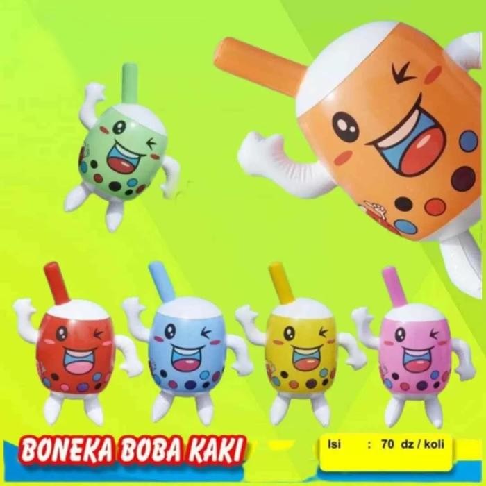 Balon Boneka Kaki Boba - Mainan Boneka Tiup Boba Termurah