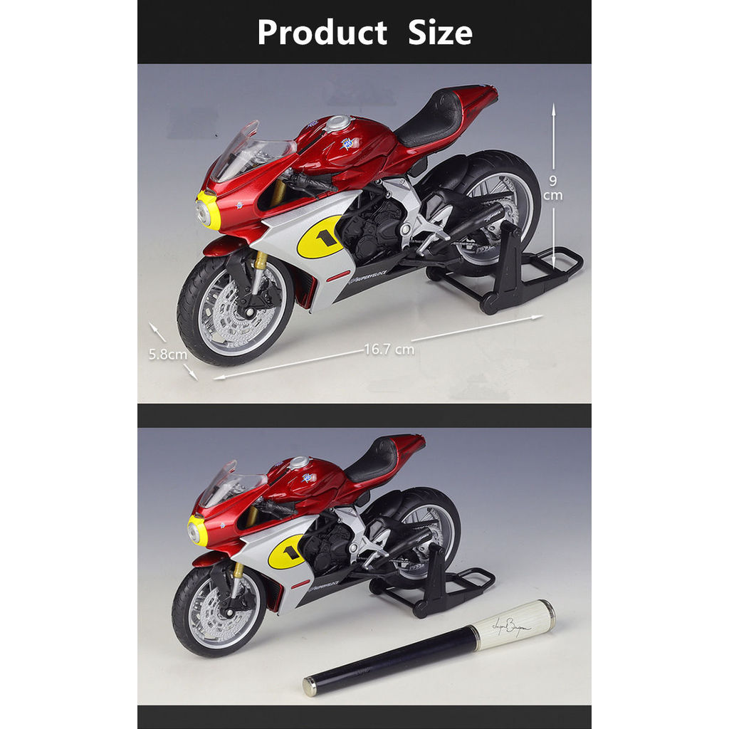 WELLY 1:12 MV Agusta Superveloce Ago Alloy Racing Motorcycle Model Diecast Metal Street Motorcycle M