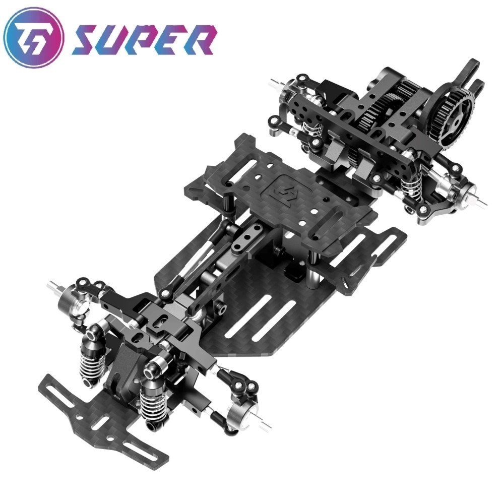 TG SUPER RAN (BLACK) 1/24 RWD MINI DRIFT CHASSIS KIT #TGS-RAN-BK