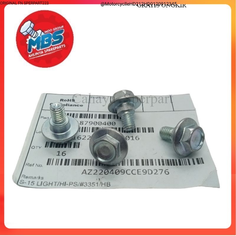 BAUT FLANG M6 SPAKBOR BODY DEK ORIGINAL AHM new Cs1