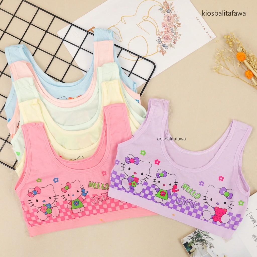 Miniset Anak Perempuan / Mini Set Pakaian Dalam Anak Perempuan SD Karakter Frozen Kartun Cewek Impor