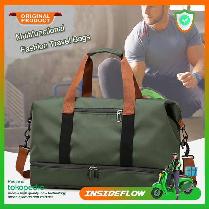TAS JINJING DUFFLE PRIA WANITA TAS GYM OLAHRAGA TRAVEL BAG TRAVELING