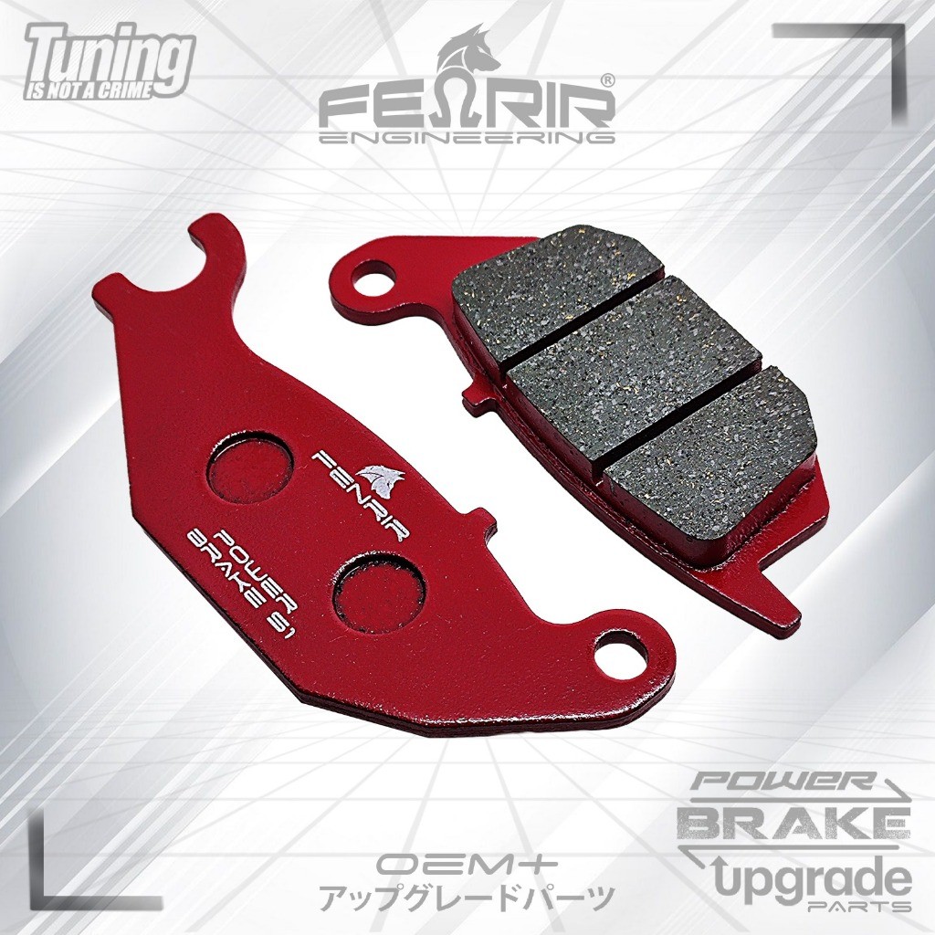 Kampas Rem Belakang Satria FU Karbu, Tiger Revo 2006-2012 - Fenrir Ceramic Fusion Harian Touring