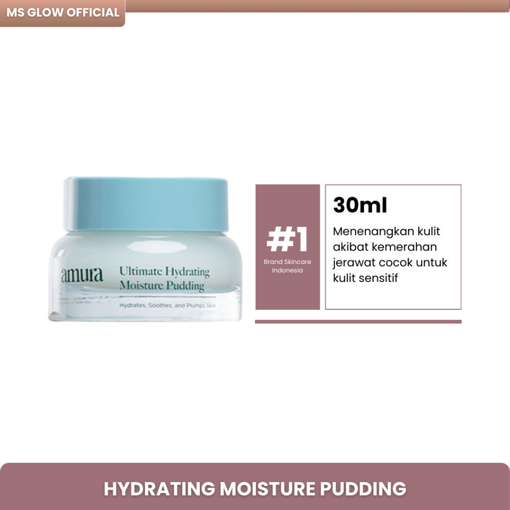 OFFICIAL Amura Ultimate Hydrating Moisture Pudding Pelembap Wajah Kering Perbaiki Skin Barrier Kulit