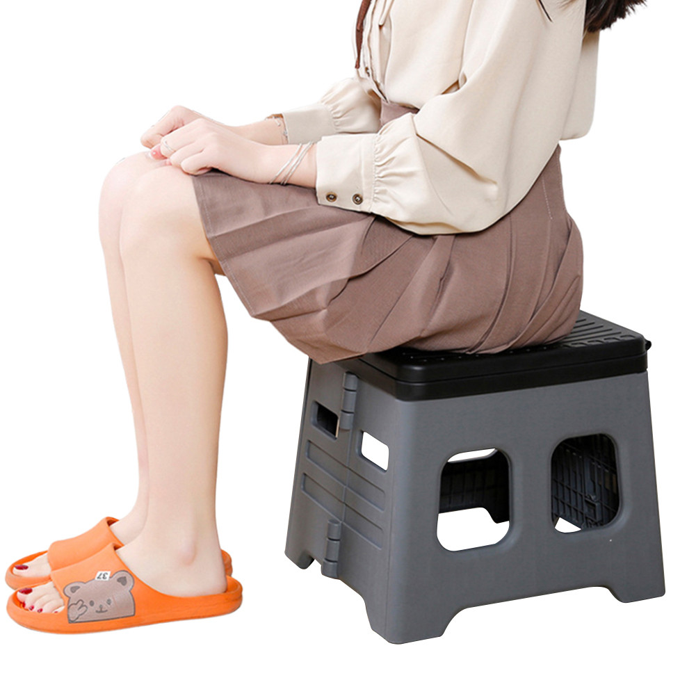 Portable Camping Toilet with Lid Portable Folding Toilet Multifunctional Foldable Outdoor Camp Toile