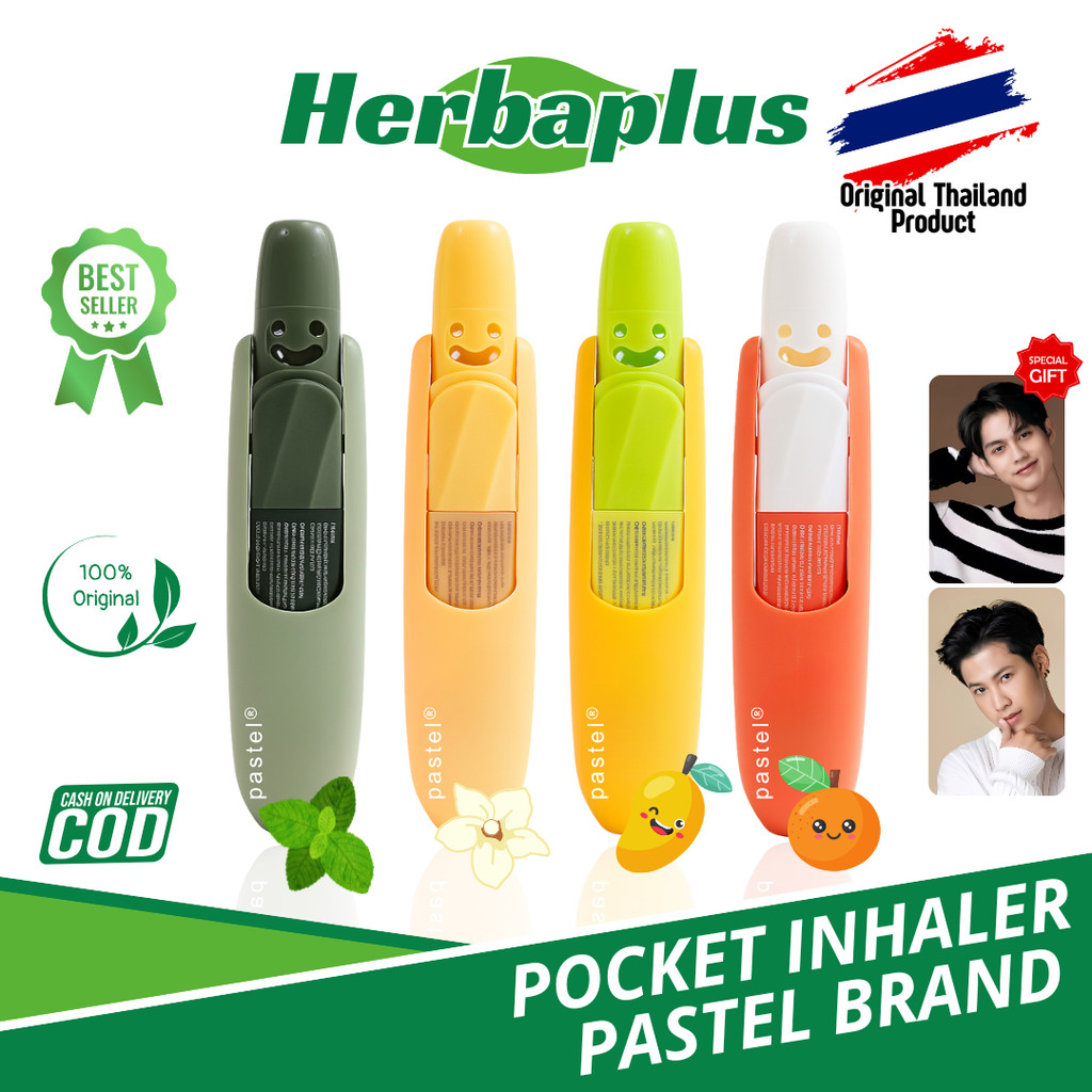 PASTEL POCKET INHALER 2IN1 ORIGINAL THAILAND BAMBAM LISA BLACKPINK | CAP PASTEL INHALER