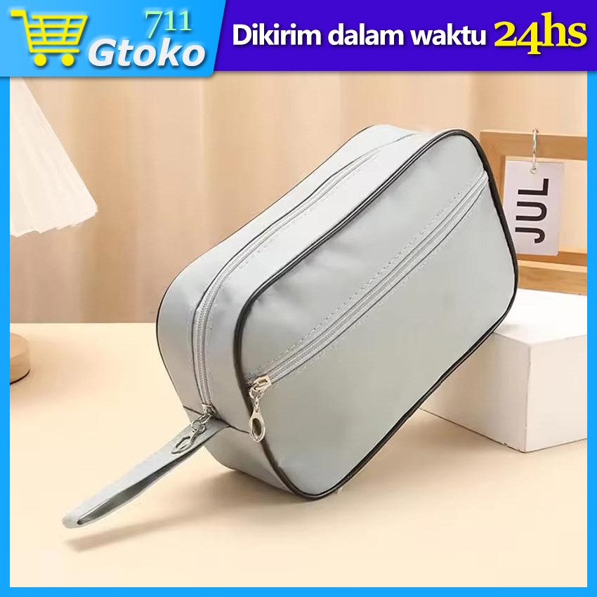 Washbag Pria Travel Toiletry Bag Tas Pouch Penyimpanan Sabun Mandi Kosmetik Waterproof Organizer Min