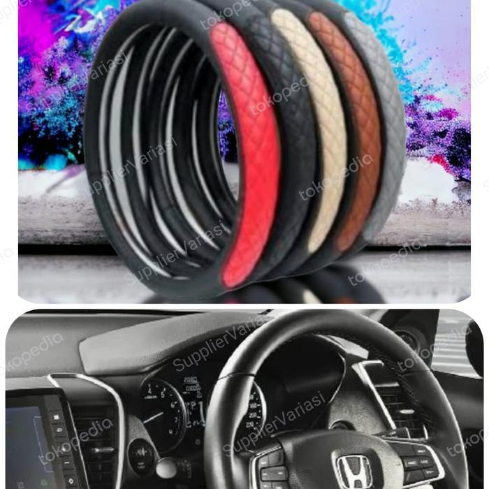 SARUNG STIR / BUNGKUS STIR KULIT UNIVERSAL JSD/DRD/LOWIN UKURAN M - Hitam cokelat