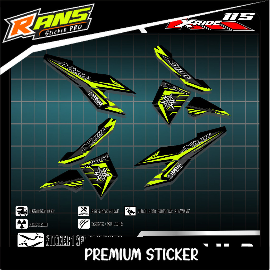 Striping Sticker New Xride 115 Variasi Sticker Yamaha Xride 115 Code Hv3