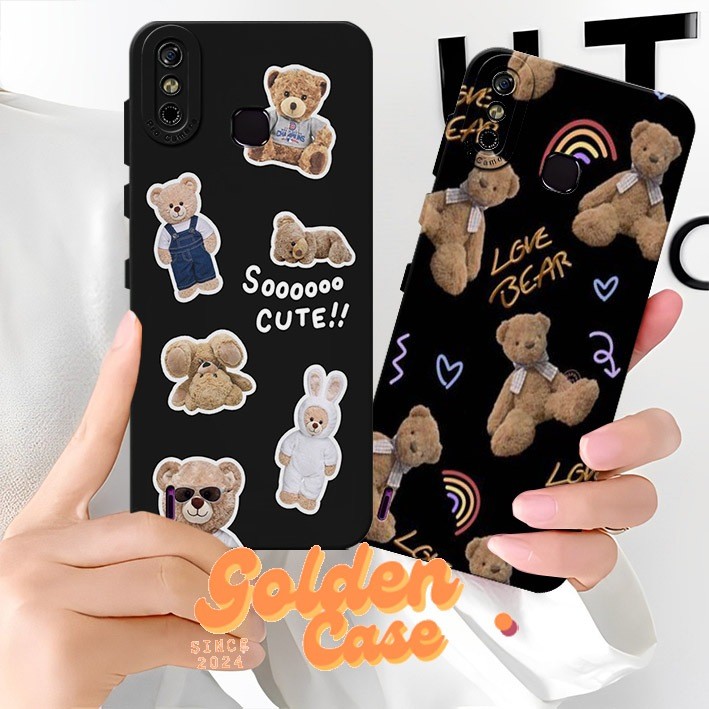 [GCR200] Silikon Infinix Smart 4 5 6 HD  Motif boneka beruang lucu - Kesing Procamera - case cowok -