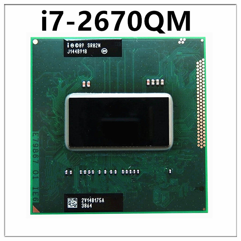 I7-2670QM SR02N Processor i7 2670QM notebook Laptop CPU Socket G2 rPGA988B Suitable for HM65 75 76 7