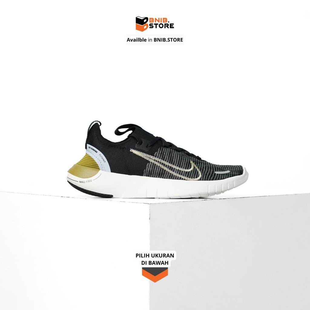 Sepatu Olahraga/Lifestyle Wanita N I K E_W Free RN Flyknit NN Black Original