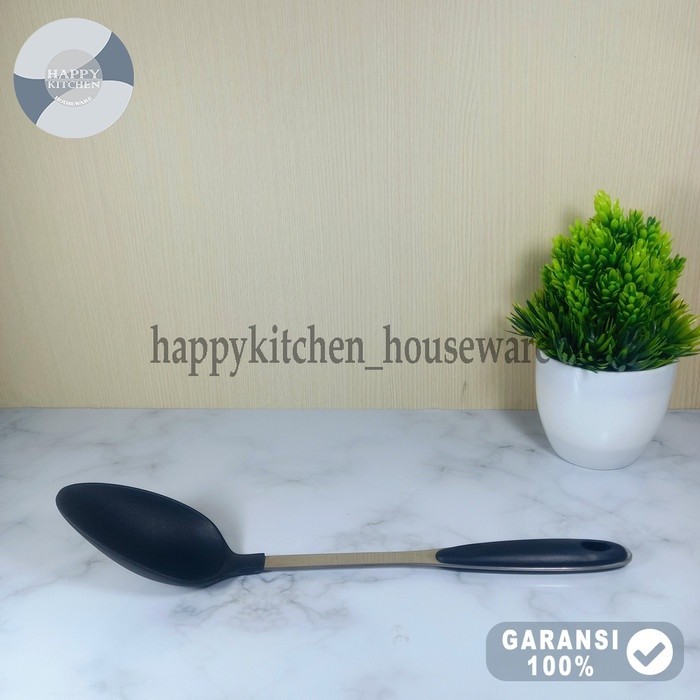 Happykitchen Sendok Prasmanan / Sendok Nylon / Sendok Oval Stainless