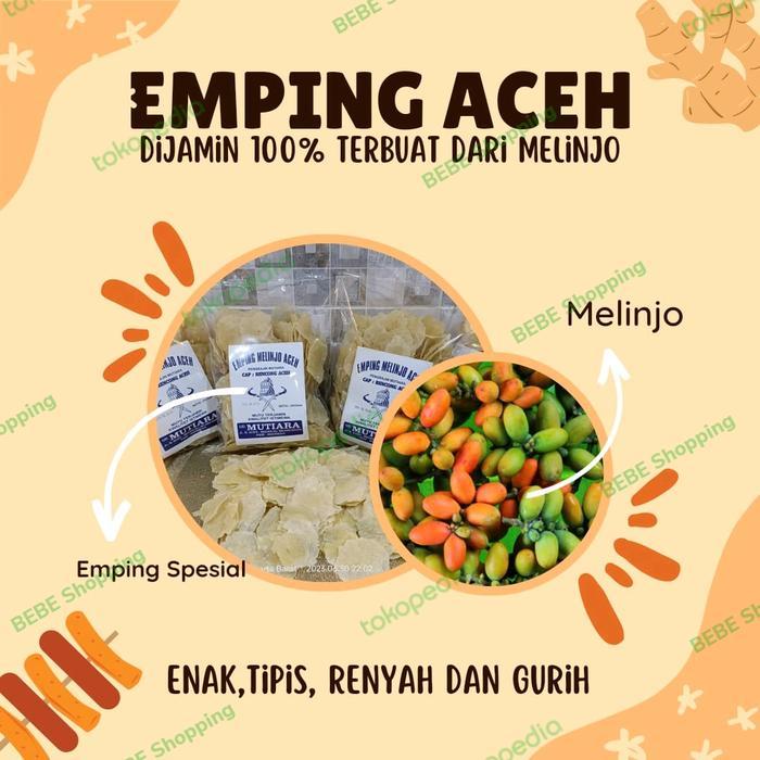 Emping melinjo aceh 250 gram grade A Mutiara