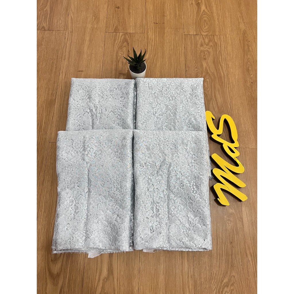 MdS Kain Kebaya Metalik Khusus Silver 2 Kebaya 2,6x1,5 meter