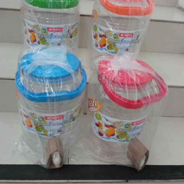 galon kran / dispenser air round carry jug 8 ltr lion star