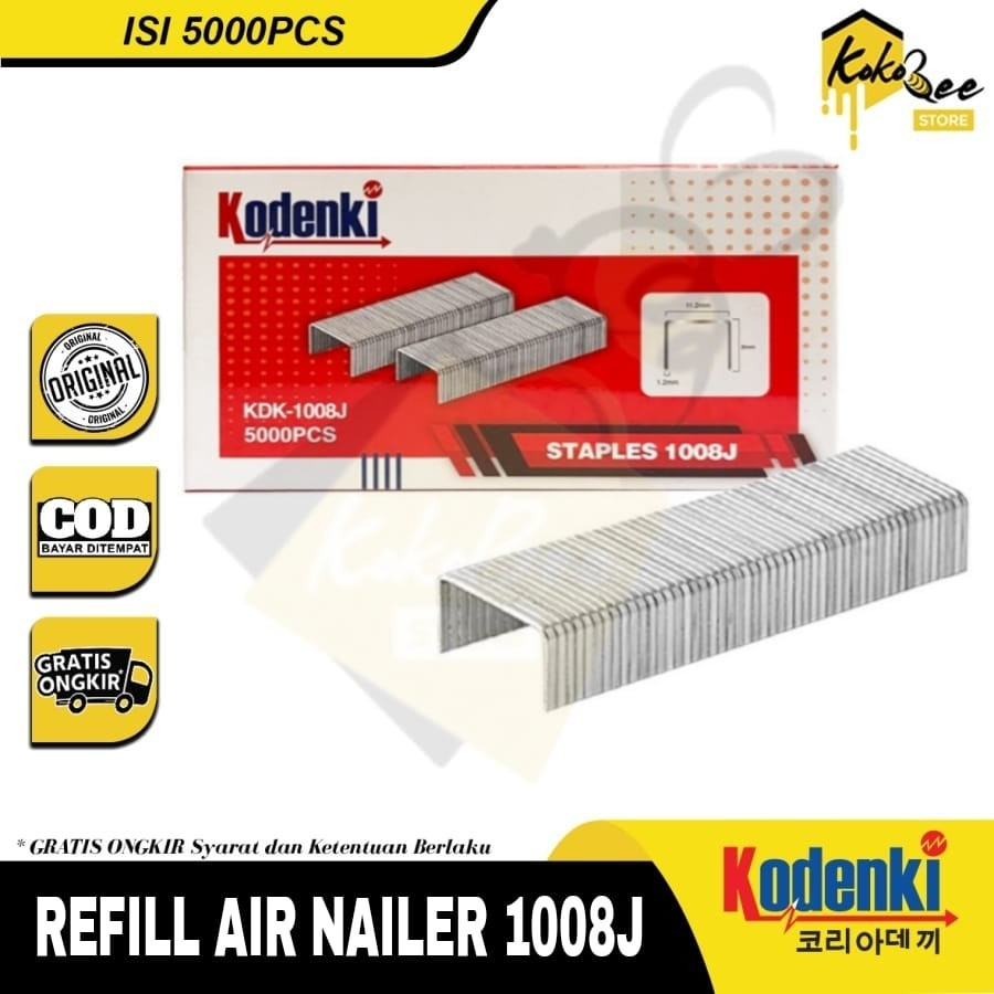 Isi Staples Tembakan Angin 1008J Benz Werkz - Isi Steples 8mm 1008J - BENZ WERKZ / Isi stapler temba