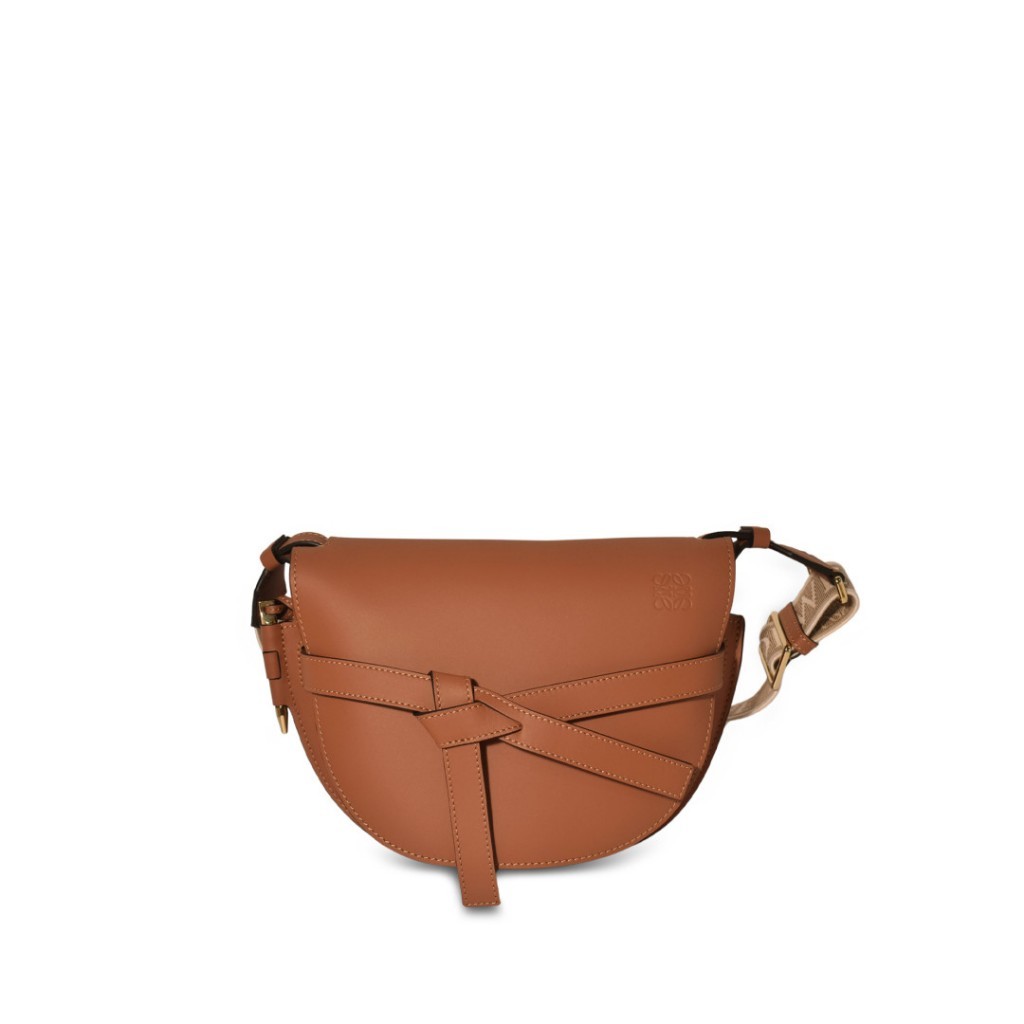 Small gate dual bag in soft calfskin jacquard C2618