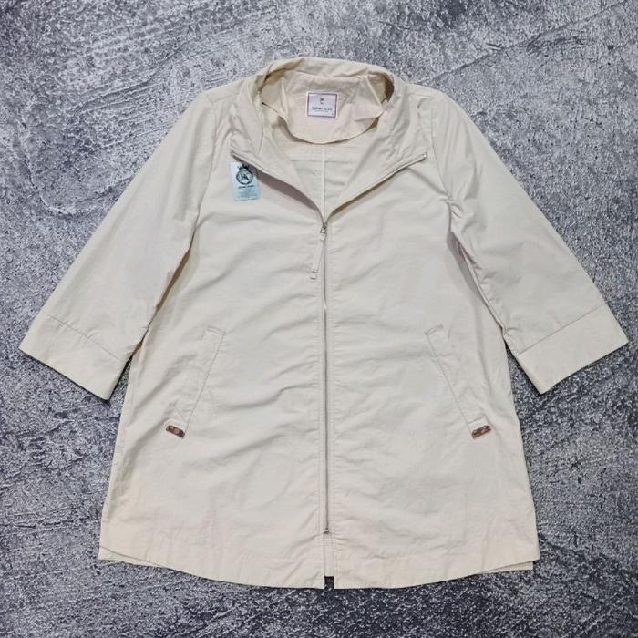 jaket outdoor Coat ZISHEN TO GO cream jaket casual murah size M