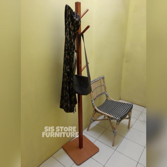 Stand hanger kayu / stand hanger / gantungan baju / gantungan baju Pasti Ori 