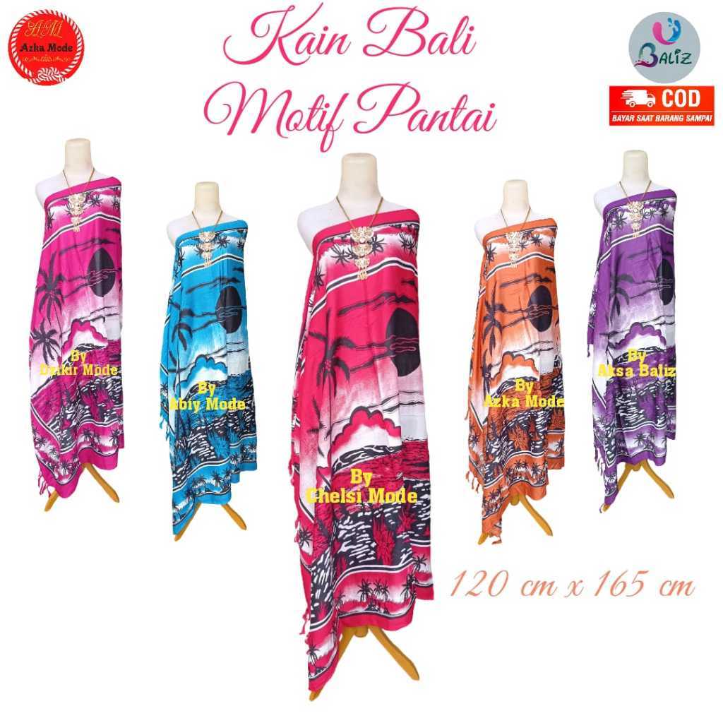 Terbaru Kain pantai bali motif pemandangan - sarung pantai - kain pantai bali - sarung bali - kain p