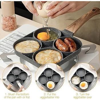 BMW Clara Pan 4 Lubang/Cetakan Kue Paris Omlet 4 Lubang/Pan Dorayaki