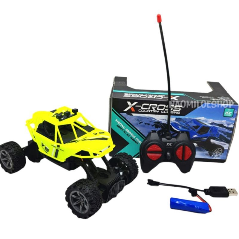 Remote Control Mobil Jip x cross country climbing Mainan Rc Off Road Jeep Ban Karet Mobilan Trail Re