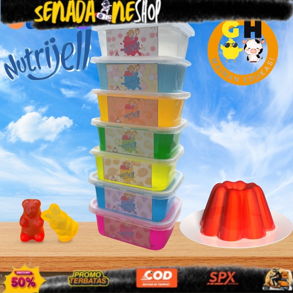 BAGUS Nutrijell Jigly Slime By GHEduPlay Clear Slime || Slime Murah || Slime Bagus || Slime Premium 