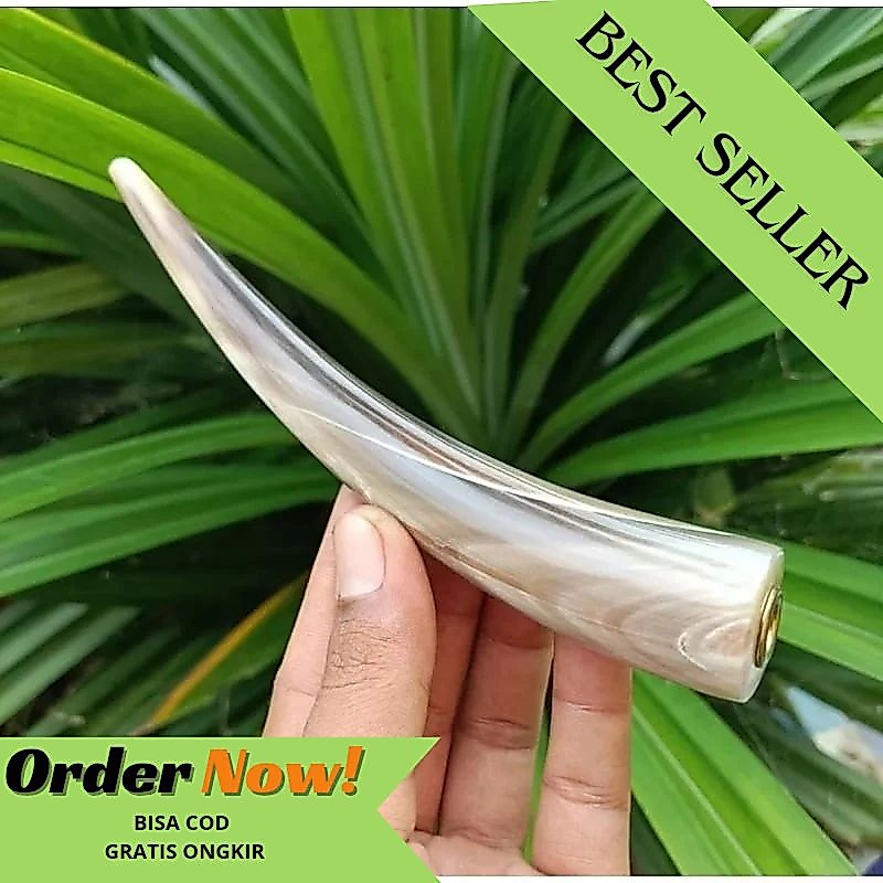 Once Pipa Rokok Tanduk Kerbau Asli 100% Ujung Bulat (RING)