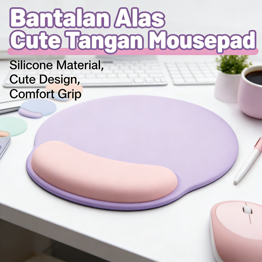 Silicone Mousepad Pergelangan Tangan Alas Cute Bantalan Silicone