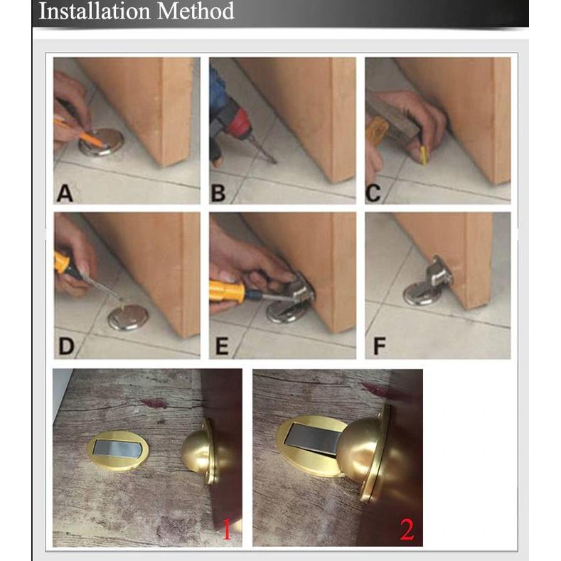 Promo Alat penahan Pintu Pengganjal pintu Door Stopper MAGNET Pengaman pintu - Putih Terlaris