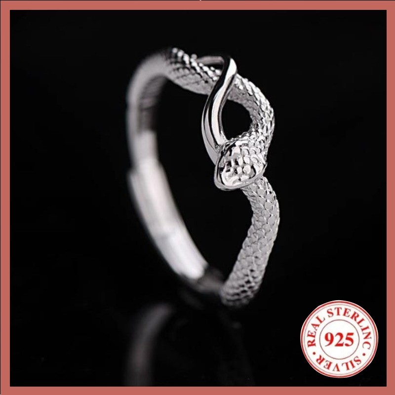 Ready Stock Cincin Ular Perak 925 Untuk Pria Dan Wanita Gaya Fashioncouple