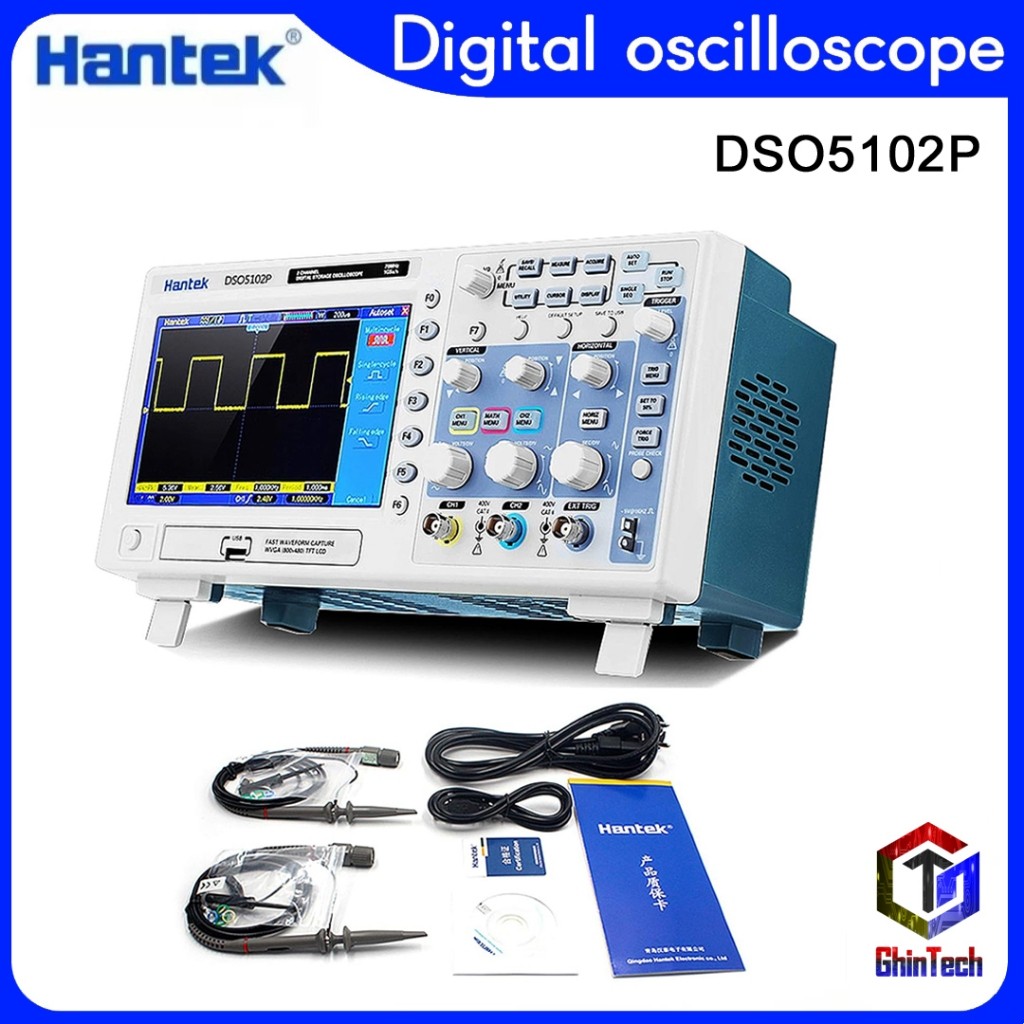 HanTek Osiloskop Digital DSO2D15 DSO2D10 Osiloskop USB DSO 2D15 2D10 Penguji Multimeter 2 Channel Sa
