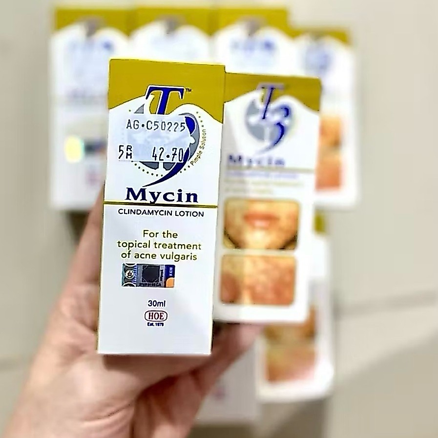 T3 MYCIN CLINDAMYCIN LOTION (30 ml) ORGINAL MALAYSIA OBAT JERAWAT