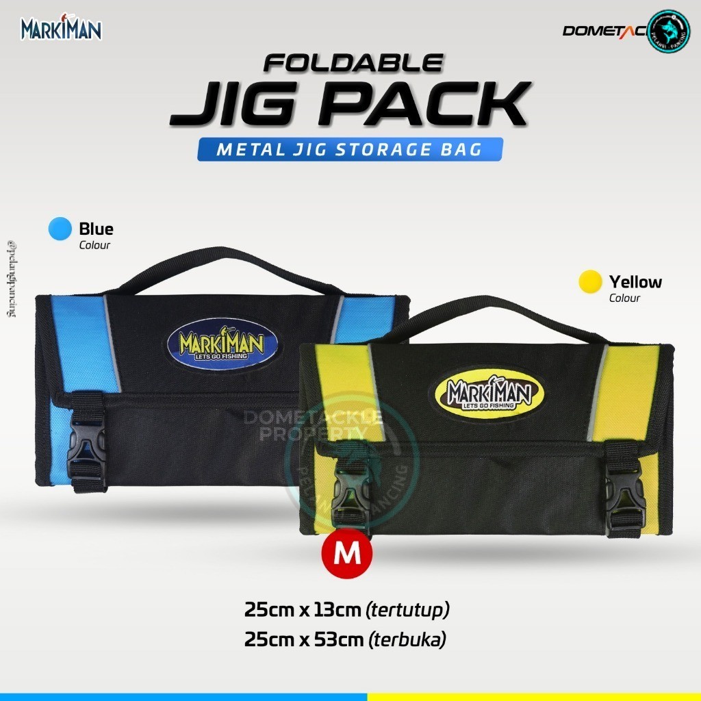 Pelangi Pancing MARKIMAN Foldable Jig Pack Tas Penyimpanan Umpan Pancing Cordura Waterproof PVC Slot