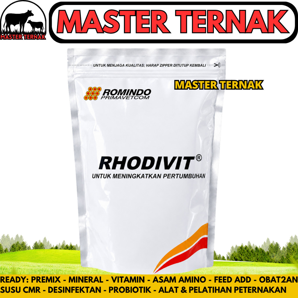 RHODIVIT 1 KG (10 PCS @100 gr) - Vitamin Ayam Meningkatkan Pertumbuhan & Produktivitas Unggas Ayam B